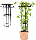 Garden Trellis for Climbing Plants Outdoor, 41.3 Inch Mushroom Top Trellis for Climbing Plants, Plant Trellis Support for Potted Plants Climbing Vine Rose Clematis Vegetable Trellis, 2 Pack