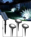 CORESLUX Solar Spot Lights Outdoor Waterproof IP68, 3-in-1 LED Cool Light Solar Landscape Lights, 2 Light Modes Landscape Path Lights for Outside Garden Yard Pond Pathway