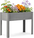 SoliWood Raised Garden Bed with Legs, 40x20x31'', Outdoor Wood Elevated Planter Box, Thick Legs, w/Liner