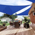 Patio Paradise 21' x 21' x 21' Sun Shade Sail Triangle Canopy Shade Cloth Fabric Sunlight Block Patio Pergola Cover HDPE Deck Awning for Outdoor Backyard Roof Shading, Blue