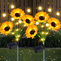 Sunflower Solar Lights Outdoor Garden Decor,Upgraded Solar Sunflowers with Firefly Lights Waterproof,Gifts for Mom Women Grandma,Garden Decor for Outside Yard Patio Pathway Lawn（2 Pack）