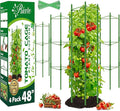 Riare 4 Pack 4 FT Tomato Cages for Garden- 48inches Heavy Duty Tomato Stakes and Supports, Adjustable Tall Tomato Plant Support Trellis for Pots, Raised Garden Bed, Climbing Vegetables Plants