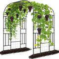 DoCred Large Garden Arch Trellis for Climbing Plants, 87 Inch Tall Metal Plant Support Trellis Archway for Climbing Vine Vegetable/Fruit/Flower Outdoor Yard Lawn Garden Arch Tunnel Trellis