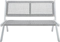 SAFAVIEH Outdoor Collection Kobina Grey Acacia Wood/Grey Rope Foldable Bench (Fully Assembled)