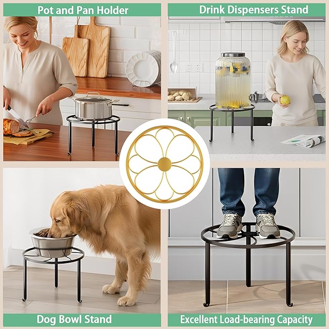 5 Pack Metal Outdoor Plant Stand Heavy Duty Plant Pot Stands for Indoor and Outdoor Round Flower Pot Support Rack for Multiple Display Pot Rack