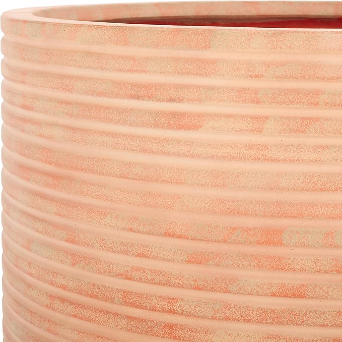SAFAVIEH Outdoor Collection Nardo Terracotta Cement Ficonstone Planter Pot