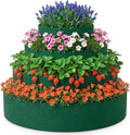 4 Pcs Plant Grow Bags 4 Tiered Strawberry Planter Tower Fabric Raised Garden Beds, 39 Inch Nonwoven Strawberry Pyramid Planter for Vegetables Flower Herbs Gardening Outdoor Growing (Green)