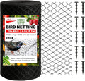 Heavy Duty Bird Netting for Garden Protection & Fruit Trees, 13x40 Ft with 10 Stakes – Black Anti-Bird Net for Poultry, Deer, & Squirrel Protection, Durable Nylon Mesh for Garden and Yard Use