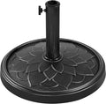 Yaheetech 18'' Umbrella Base 26.5lbs Heavy Duty Patio Umbrella Stand, Round Umbrella Base Stand, Resin Umbrella Holder for Outdoor, Garden, Yard, Black