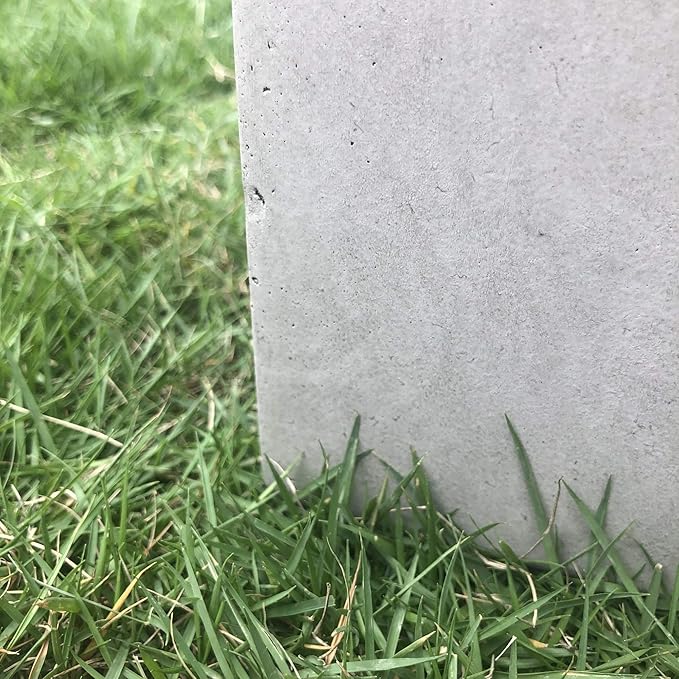 Kante 18.5" H Tall Rectangular Concrete Planters, Outdoor Indoor Lightweight Plant Pots with Drainage Hole and Rubber Plug, Modern Style for Home Garden Patio, Weathered Concrete
