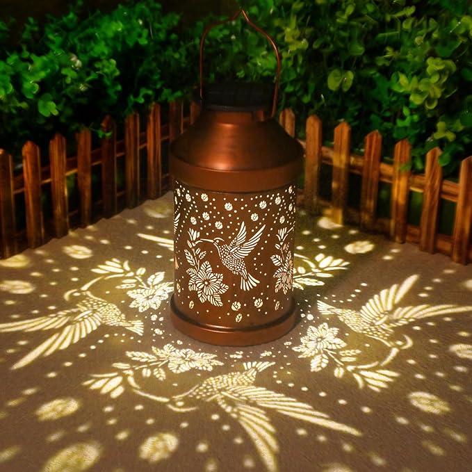 Mothers Day Gifts for Mom Grandma - Birthday Gifts for Women, Hummingbird Solar Lights Outdoor - Mothers Day Gifts, Solar Lanterns Outdoor Waterproof Garden Decor for Outside