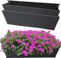 2PCS 30Inch Rectangle Window Box Liner Felt Planter Basket Liner Insert Black Plant Container Liners Non Woven Fabric Liner for Garden Fence Wall Railing Hanging Flower Pot - Avoid Bird Nesting