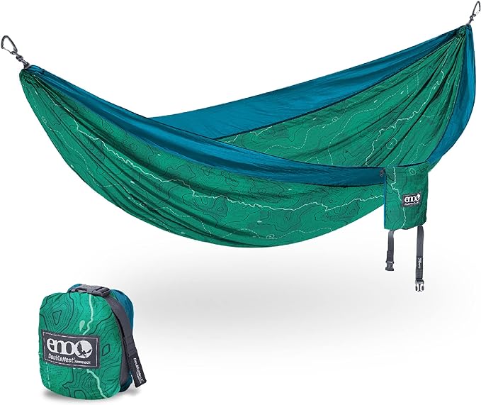 ENO, Eagles Nest Outfitters DoubleNest Lightweight Camping Hammock, 1 to 2 Person, Special Edition Colors, ATC