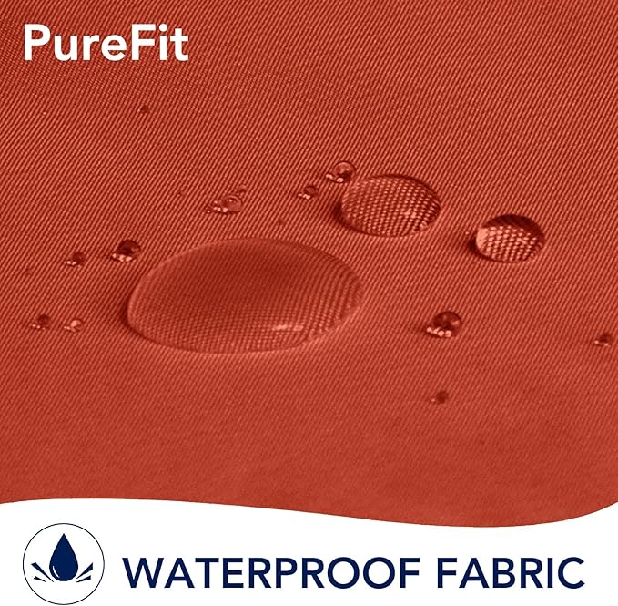PureFit Outdoor Curtains for Patio Waterproof Weatherproof, UV Resistant Outside Curtains for Gazebo, Front Porch, Pergola, Sun Blocking Privacy Curtain, 52W x 84L inch, 1 Panel, Red Clay