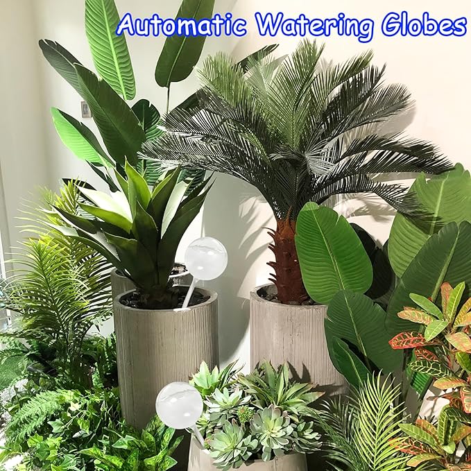 10 PCS Large Clear Plastic Watering Globes,Plant Self-Watering Bulbs,Flower Automatic Water Device,Garden Waterer for Plant Indoor Outdoor Plants Flowers