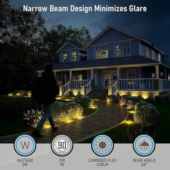LEONLITE Dia. 4 Inch 5CCT Well Lights Landscape LED In Ground, 5 Color Temperature Selectable, 12-24V AC/DC CRI90 Low Voltage Outdoor Garden Landscaping, Aluminum Housing, Oil Rubbed Bronze, Pack of 6