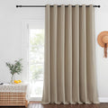 NICETOWN Taupe Blackout Curtains for Bedroom/Living Room 132 Inch Length - Thermal Insulated Room Darkening Grommet Top Window Curtains (100 by 132 - Inch, 1 Panel)
