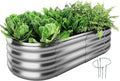 Galvanized Metal Raised Garden Bed Kit, 4x2x1ft Outdoor Planter Box, Garden Grow Bed for Vegetables, Flowers, Patio Gardening