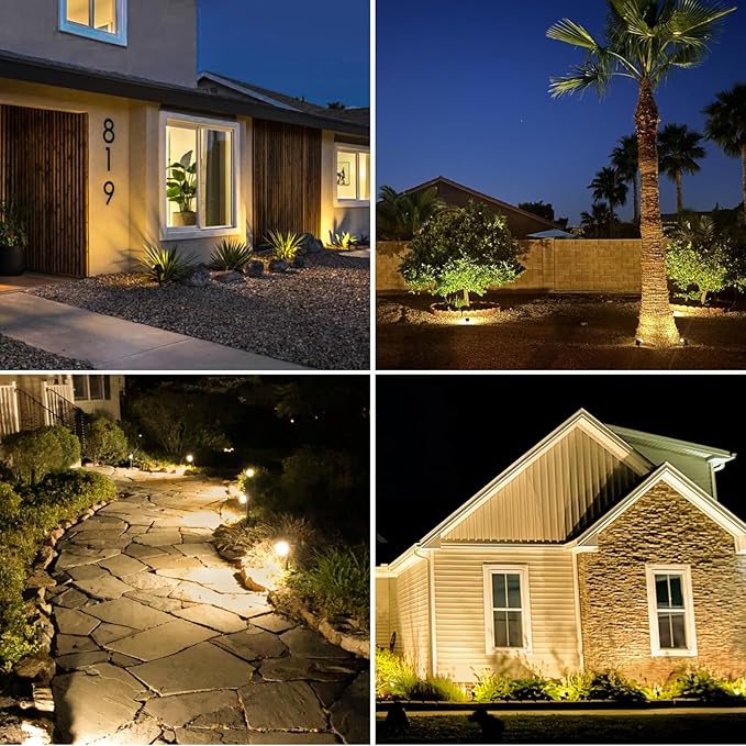 Solar Spot Lights Outdoor, [27 LED/2 Pack] Adjustable Solar Lights Outdoor Waterproof IP65, Solar Powered Landscape Spotlights 3 Lighting Modes for Yard Garden Outside(Warm White)
