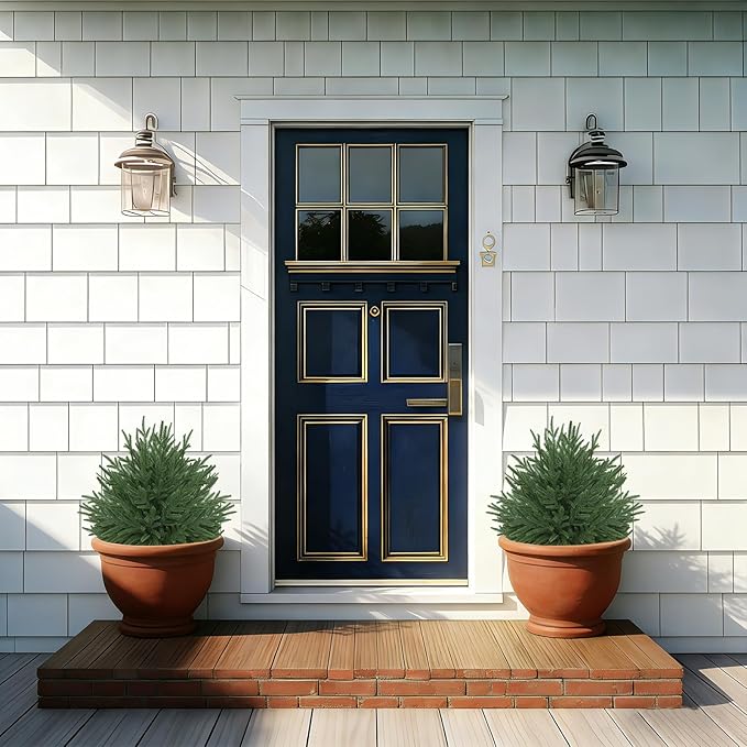 Artificial Norfolk Topiary Cedar Trees with Ground Spike, 2 Pieces Fake Pine Shrubs Bushes, UV Resistant Faux Evergreen Tree Plants for Indoor Outdoor Planters Front Porch