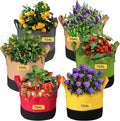 Grow Bags 7 Gallon,6 Pack Fabric Plant Pots with Handles Planter Bag for Outdoor Garden Planting Vegetables Flowers Fruit