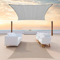 ColourTree TAPR1616 Custom Size 14' x 21' Grey Sun Shade Sail Canopy UV Block UPF50 Rectangle - Commercial Standard Heavy Duty - 190 GSM - 3 Years Warranty