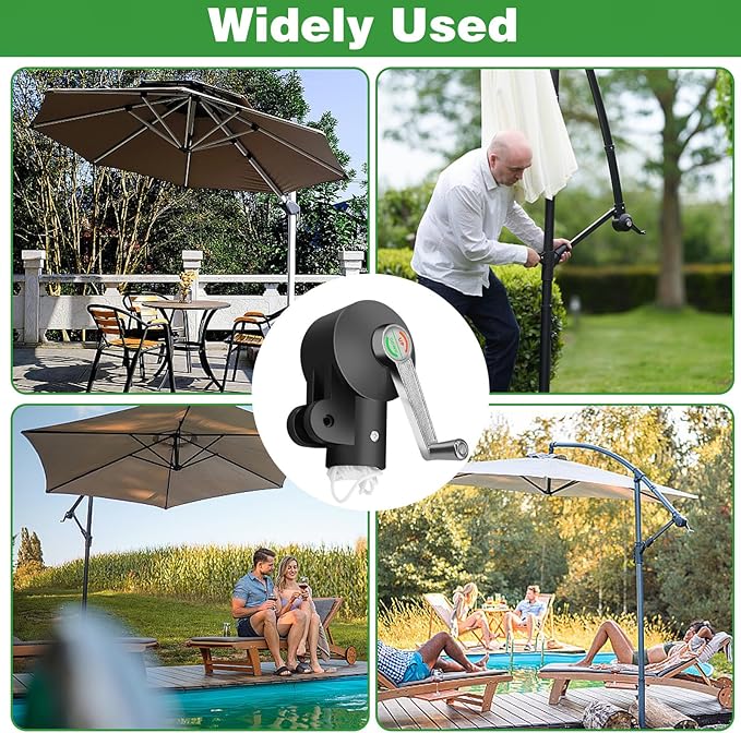 Cantilever Umbrella Parts, Adjustable Patio Umbrella Replacement Parts Umbrella Stand Parts, Suitable for Courtyard Garden and Beaches Umbrella Holder Outdoor Patio Umbrella Holder Rocking Handle
