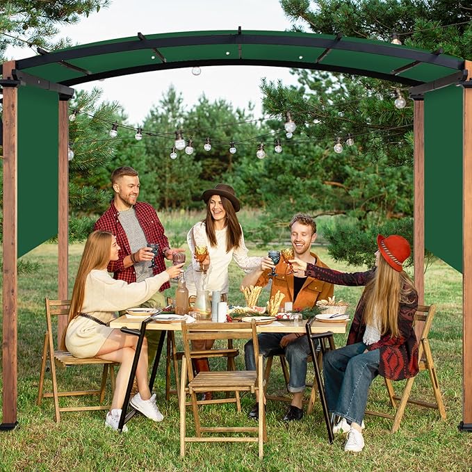 17x6.8 Ft Universal Pergola Replacement Canopy, Outdoor Canopy Shade Cover(Cover Only) (Green)