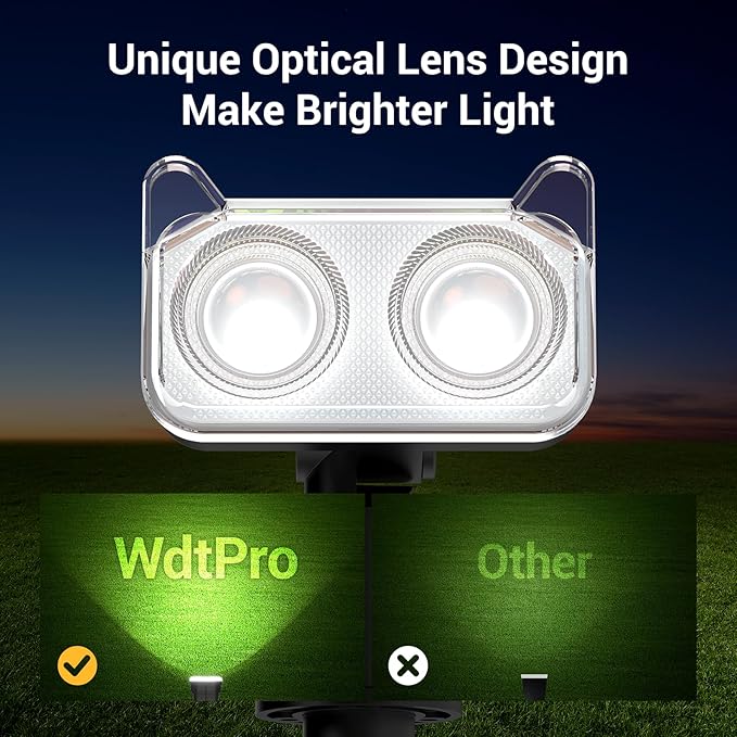 WdtPro Solar Spot Lights Outdoor for Tree, Sign, Mailbox, Solar Lights Outdoor Waterproof, Bright Landscape Spotlights, Auto ON/Off, Dusk to Dawn Lighting for Yard Patio Garden Pathway, 4 Pack