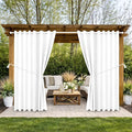 Waterproof Outdoor Curtain W105 x L84 - Grommet Top Sunlight Blocking Window Treatment Drapes Blackout Curtains for Home Bedroom Living Room Outdoor Patio Porch Pergola Cabana Gazebo (2 Panels)
