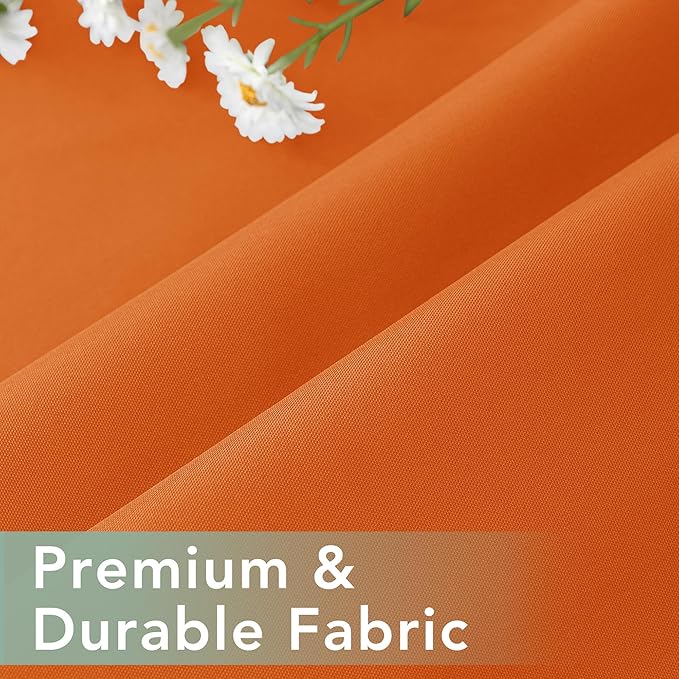 Outdoor Curtains for Patio Waterproof 6 Panels - Windproof, Privacy, Weatherproof Outside Drapes for Gazebo Pergola Porch, Grommet Top and Tab Bottom, 54x84 Inch, Mecca Orange