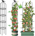 Tower Obelisk Garden Trellis for Climbing Plant，6.3FT/75.6" Rustproof Metal Potted Plant Climbing Support for Indoor Outdoor Flowers Vegetable Fruits Vines Support (1PCS)