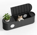 DRATO Outdoor Storage Box, Resin Deck Storage Box Waterproof Patio Storage Box for Indoor & Outdoor Use，Black
