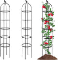 2-Pack 6.7FT Garden Obelisk Trellis for Climbing Plants,81”Metal Plant Support Tower,Heavy Duty Thickened Tube,Rustproof Black Vine & Flower Stand for Outdoor Indoor Use