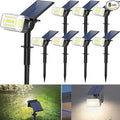 102 LED Solar Spot Lights Outdoor Waterproof IP65, Adjustable Landscape Spotlights, [8 Pack/4 Modes] Auto On/Off Solar Powered Flood Lights for Outside Yard Garden Wall Pathway (Cool White)