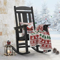 LUE BONA Rocking Chair Outdoor, Weather Resistant Poly Plastic Rocker Chairs, 350lb Heavy Duty, Oversized Porch for Adult, High Back Smooth Chairs Outdoor & Indoor, Black
