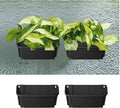 Maxona Black Color Vertical Garden Planter - 2 Pack, 13 inch Wall Mounted Planter for Patio Outdoor Decor, Home Plastic Pot Balcony Plant Vegetable Fruit Herb Hanging Pocket Holder Flowerpot