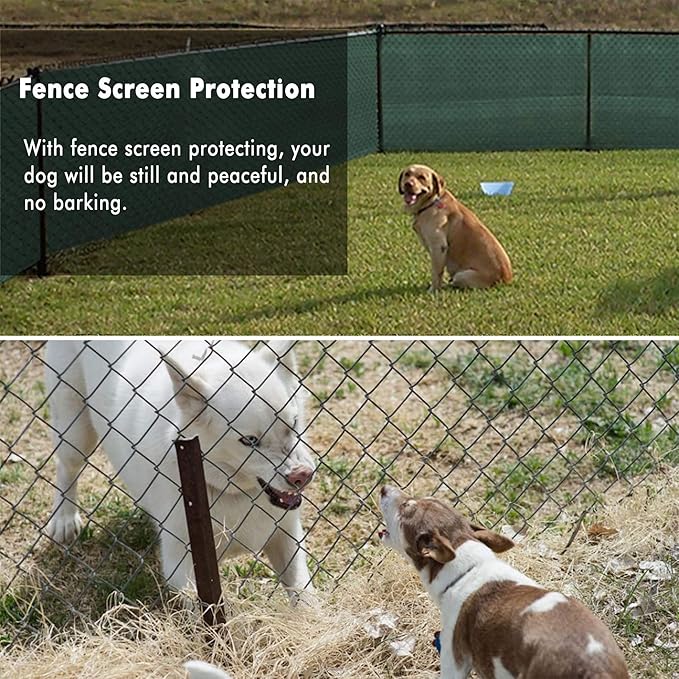 UPGRADE Privacy Fence Screen 5'x37' Dark Green Outdoor 90% Visibility Blockage 170 GSM Mesh Shade Cover Panels for Backyard,Balcony,Home Decoration with Zip Ties,Customized Avaliable