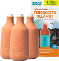 Back to the Roots Self-Watering Terracotta Olla Pot (Pack of 3), 700mL Provides 1 Week of Precision Watering