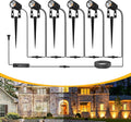 L LOHAS LED Dusk to Dawn Low Voltage Landscape Lighting, 3000K Warm White Outdoor Spotlight with Transformer, IP65 Plug in Spotlights for Yard Backyard Pathway 6Pack