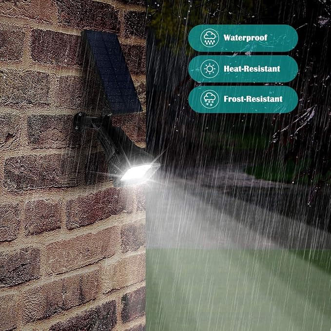 URPOWER Solar Lights Outdoor 2-in-1 Waterproof Solar Spotlight Auto On/Off Wall Lights Pathway Lights Landscape Lighting for Yard Garden Pool - Cool White (2 Pack)