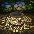 Solar Lantern Outdoor Patio Decor: Solar Lanterns Outdoor Waterproof Hollow Out Retro Metal Solar Powered, Outside Yard Porch Garden Balcony Desk Bedroom Indoor Tabletop Decorations 2 Lighting Colors