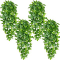 Waipfaru Fake Hanging Plants, 4pcs Artificial Hanging Plant, Faux Ivy Pothos Vines Greenery for Wall Home Bedroom Living Room Aesthetic Kitchen Office Aesthetic Kitchen Indoor Outdoor Decor