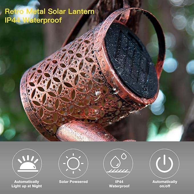 Solar Light Outdoor Decorative Hanging Lanterm, Waterproof, Prefert for Your Garden, Table, Patio, Yard, or Pathway