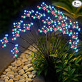 Solar Garden Lights 2 Pack Waterproof Solar Swaying Starburst Light Outdoor Lights for Yard Patio Walkway Pathway Party Wedding Christmas Decorative, Multicolor