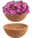 Y&M Pack of 2 12" Pre-Formed Round Coco Fiber Hanging Basket Liner,Coco Replacement Liner-2PCS