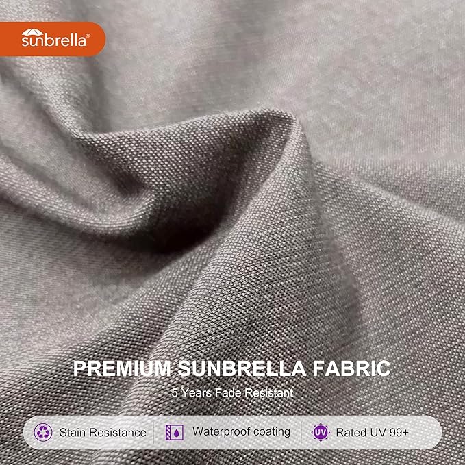 PURPLE LEAF 9' X 12' Cantilever Outdoor Patio Umbrella Large Heavy Duty 360° Rotation Double Top Offset Rectangular Umbrellas for Backyard Deck Pool, Cast Ash