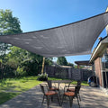 SUNLAX Sun Shade Sail 11' x 19' Dark Grey Rectangle Canopy Sail Shade Cover UV Block Permeable Sunshade Outdoor for Patio Backyard Deck Pergola (We Make Custom Size)