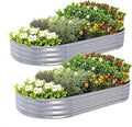 Galvanized Raised Garden Bed, 6x3x1 FT Thickening Planter Boxes Outdoor, Raised Beds for Gardening, Easy Assembly Large Garden Bed for Vegetables, Fruits, Flowers (2-Pack)