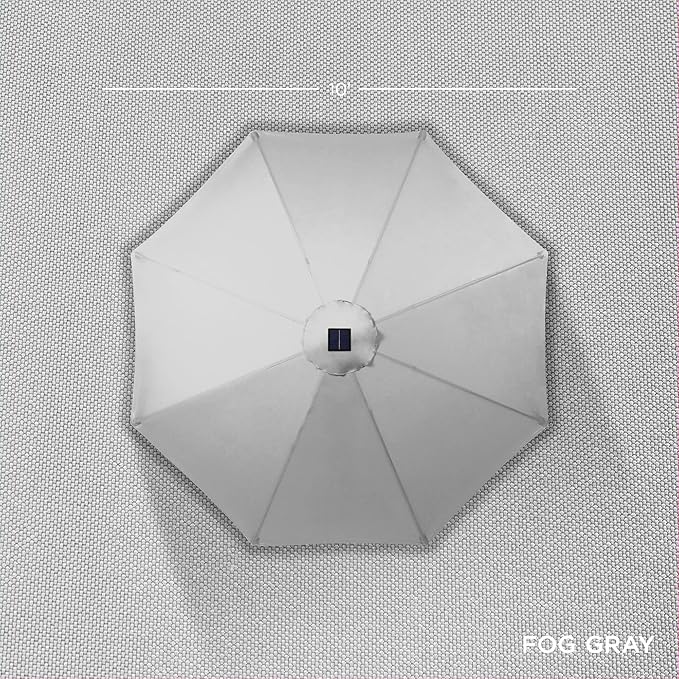 Best Choice Products 10ft Solar Polyester LED Lighted Patio Umbrella w/Tilt Adjustment and UV-Resistant Fabric